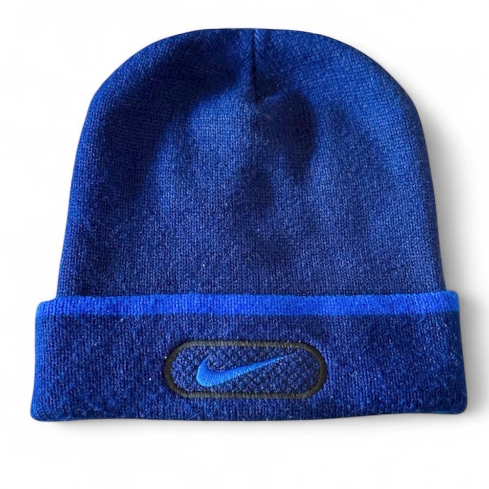 Vintage Nike Embroidered Dark & Light Blue Toque